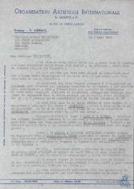 Portada:Carta dirigida a Arthur Rubinstein. París (Francia), 04-03-1953
