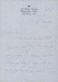 Portada:Carta dirigida a Arthur Rubinstein. Londres (Inglaterra), 17-11-1954