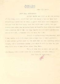 Portada:Carta dirigida a Aniela Rubinstein. Carpinteria (Argentina), 23-01-1945