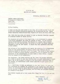 Portada:Carta dirigida a Arthur Rubinstein. Jerusalén (Israel), 04-09-1972