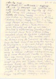 Portada:Carta dirigida a Aniela Rubinstein, 27-02-1952