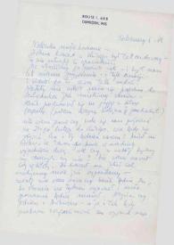 Portada:Carta dirigida a Aniela Rubinstein. Oshkosh (Wisconsin), 06-02-1972