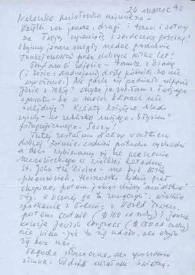 Portada:Carta dirigida a Aniela Rubinstein. Nueva York, 26-03-1990