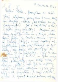 Portada:Carta dirigida a Aniela Rubinstein. Kansas City (Missouri), 09-06-1940