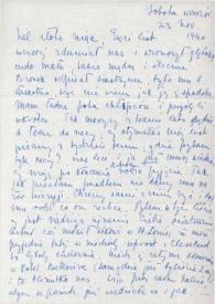 Portada:Carta dirigida a Aniela Rubinstein. Kansas City (Missouri), 23-11-1940
