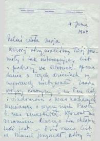 Portada:Carta dirigida a Aniela Rubinstein. Kansas City (Missouri), 09-06-1954