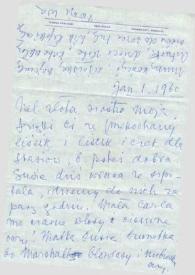 Portada:Carta dirigida a Aniela Rubinstein. Kansas City (Missouri), 01-01-1960