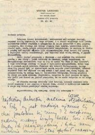 Portada:Carta dirigida a Arthur Rubinstein. Kansas City (Missouri), 28-11-1942