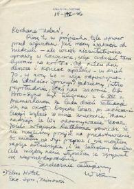 Portada:Carta dirigida a Aniela Rubinstein. Kansas City (Missouri), 14-08-1946