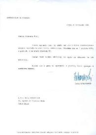 Portada:Carta dirigida a Aniela Rubinstein. París (Francia), 06-11-1992