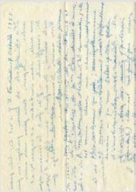 Portada:Carta dirigida a Aniela Rubinstein. Nueva York, 07-10-1955