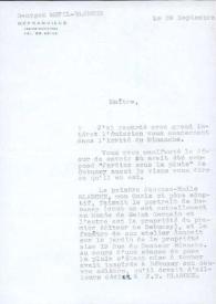 Portada:Carta dirigida a Arthur Rubinstein. Offranville, 29-09-1969