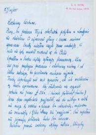 Portada:Carta dirigida a Arthur Rubinstein. Londres (Inglaterra), 27-11-1955