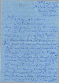 Portada:Carta dirigida a Aniela Rubinstein. Beverly Hills (California), 10-08-1955