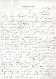 Portada:Carta dirigida a Aniela Rubinstein. Los Angeles (California), 21-10-1977