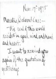Portada:Carta dirigida a Arthur Rubinstein, 17-11-1975