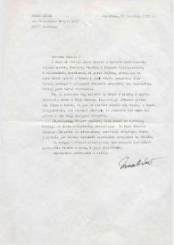 Portada:Carta dirigida a Aniela Rubinstein. Varsovia (Polonia), 27-04-1992