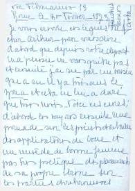 Portada:Carta dirigida a Arthur Rubinstein. Roma (Italia), 20-02-1973