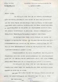 Portada:Carta dirigida a Arthur Rubinstein. Washington D.C., 06-09-1970