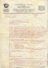 Portada:Carta dirigida a Arthur Rubinstein. México, 08-11-1939