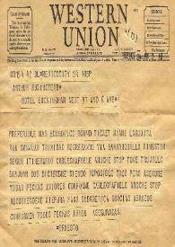 Portada:Telegrama dirigido a Arthur Rubinstein. México, 24-11-1939