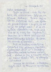Portada:Carta dirigida a Aniela Rubinstein, 03-11-1953