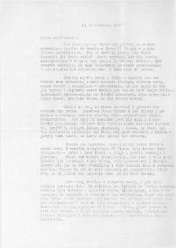 Portada:Carta dirigida a Aniela Rubinstein. Nueva York, 14-09-1957