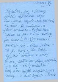 Portada:Carta dirigida a Aniela Rubinstein. Varsovia (Polonia), 04-03-1962