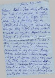 Portada:Carta dirigida a Aniela Rubinstein. Ginebra (Suiza), 03-10-1962