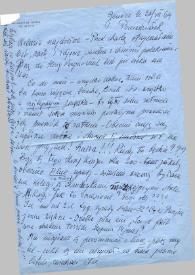 Portada:Carta dirigida a Aniela Rubinstein. Ginebra (Suiza), 20-07-1964