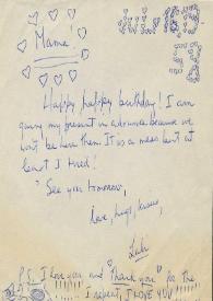 Portada:Carta dirigida a Aniela Rubinstein, 19-07-1958