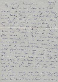 Portada:Carta dirigida a Aniela Rubinstein. Sestri Levante, Génova (Italia), 19-08-1954