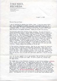 Portada:Carta dirigida a Aniela Rubinstein, 07-08-1965