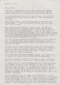 Portada:Carta dirigida a Aniela Rubinstein. Nueva York (Estados Unidos), 20-08-1979