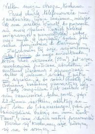 Portada:Carta dirigida a Aniela Rubinstein. Varsovia (Polonia), 08-01-1990