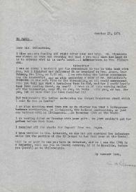 Portada:Carta dirigida a Arthur Rubinstein, 23-10-1971