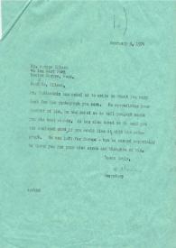 Portada:Carta dirigida a George Zilser. Nueva York, 08-02-1974
