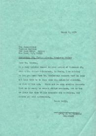 Portada:Carta dirigida a Yeshiva College. Nueva York, 04-03-1976