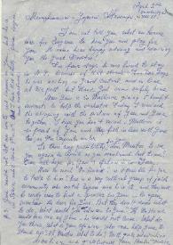 Portada:Carta dirigida a Arthur Rubinstein. Cambrige (Massachusets)
