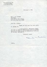 Portada:Carta dirigida a Arthur Rubinstein. Filadelfia (Pensilvania), 03-02-1971