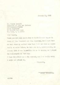 Portada:Carta dirigida a Eugene Istomin, 15-01-1968