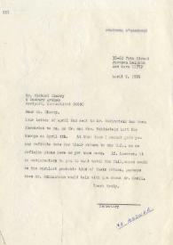 Portada:Carta dirigida a Michael Charry. Nueva York, 09-04-1976
