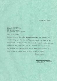 Portada:Carta a K. H. Klein, 26-04-1976