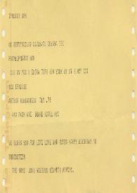 Portada:Telegrama dirigido a Arthur Rubinstein. Nueva York, 28-01-1971