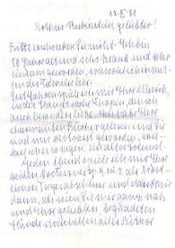Portada:Carta dirigida a Arthur Rubinstein, 12-10-1981