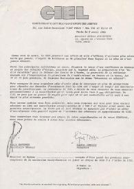 Portada:Carta dirigida a Arthur Rubinstein. París (Francia), 09-04-1980