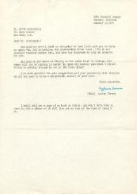 Portada:Carta dirigida a Arthur Rubinstein. Boulder (Colorado), 30-01-1969