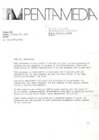 Portada:Carta dirigida a Abe Bienstock, 30-10-1975