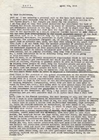 Portada:Carta dirigida a Bronislaw Huberman, 07-04-1946