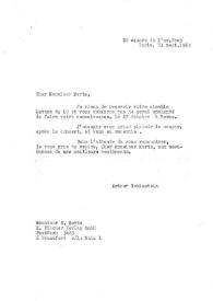 Portada:Carta dirigida a Wolfgang Mertz. París (Francia), 14-09-1969